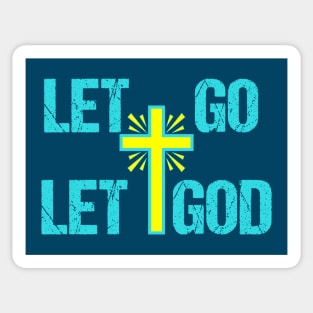 Let Go Let God Christian Sticker